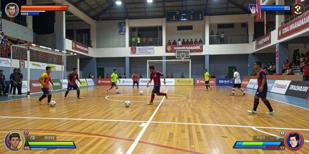 Gambaran langkah aksi menegangkan dalam permainan.